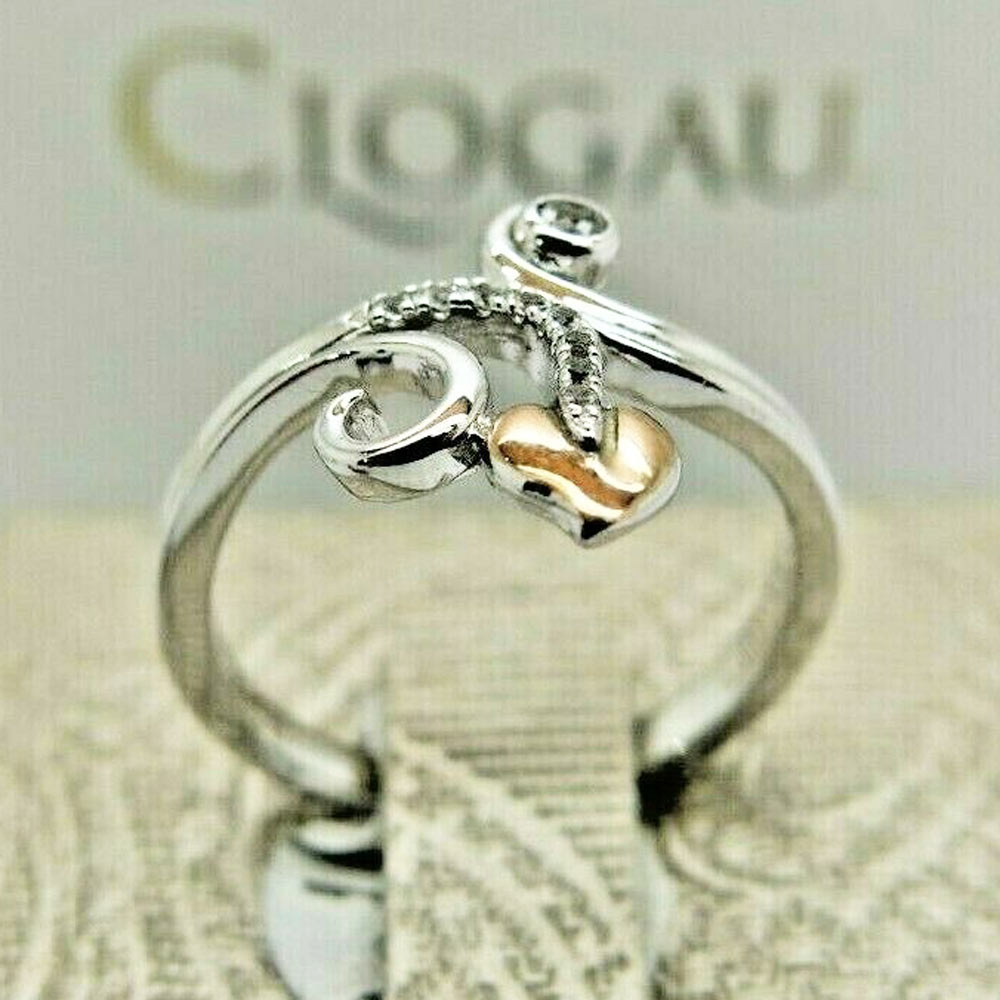 SIZE M BRAND NEW Official Clogau Silver & Rose Gold Royal Roses Ring £80 off 