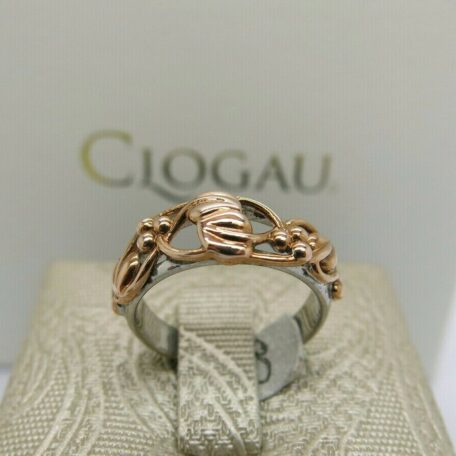 NEW Clogau Silver /& Rose Gold Tree of Life One Diamond Ring £35 off SIZE N